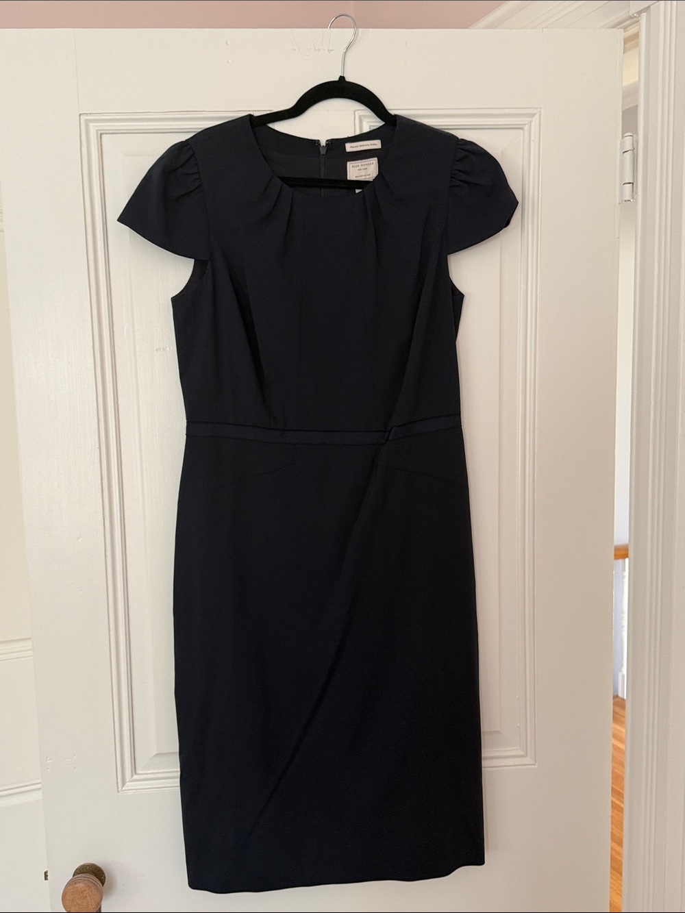 Club Monaco Navy Cap-Sleeve Sheath Dress